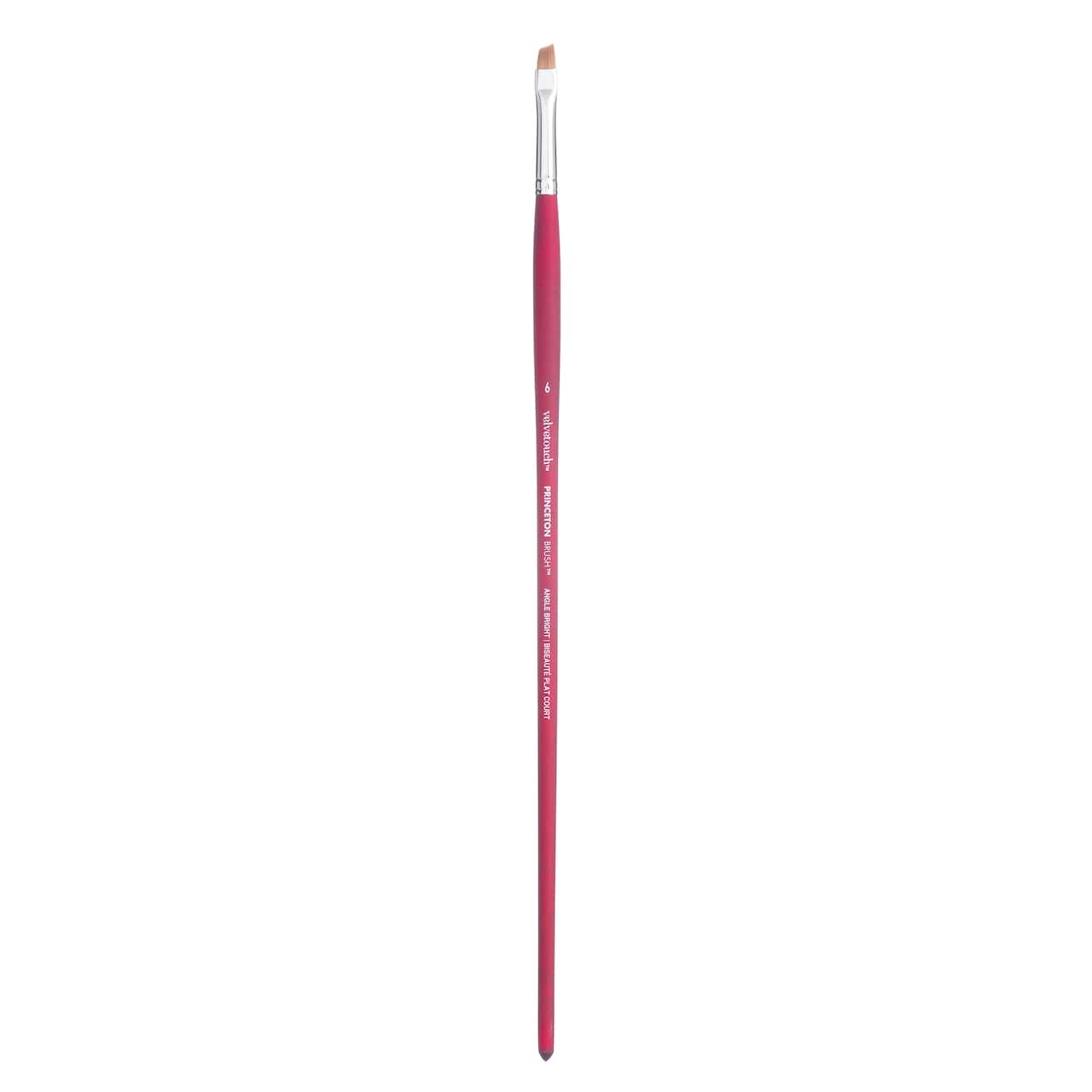 Princeton™ Velvetouch™ Series 3900 Long Handle Angle Bright Brush, Size 6